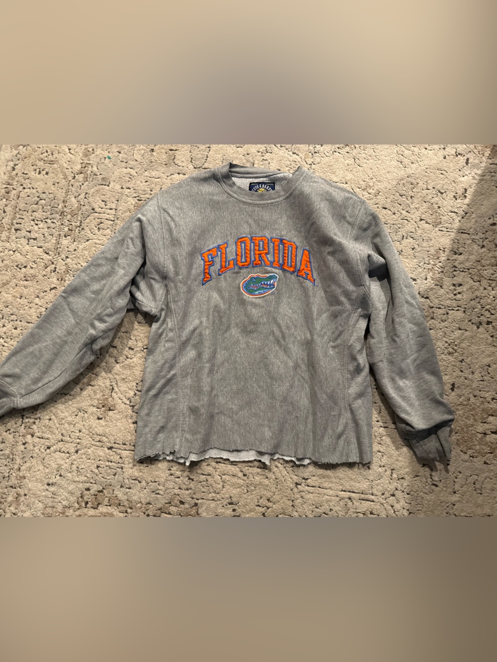 Steve & Barry's Grey Crewneck Sweatshirt with Orange Florida Logo